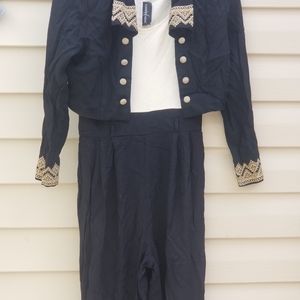 Black and tan jumpsuit